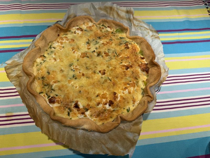 Quiche met prei en geitenkaas